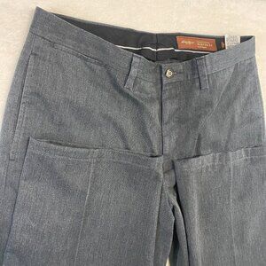 EDDIE BAUER Nano Care Dress Casual Pleated Ruston Fit Pants Charcoal 36 x 29